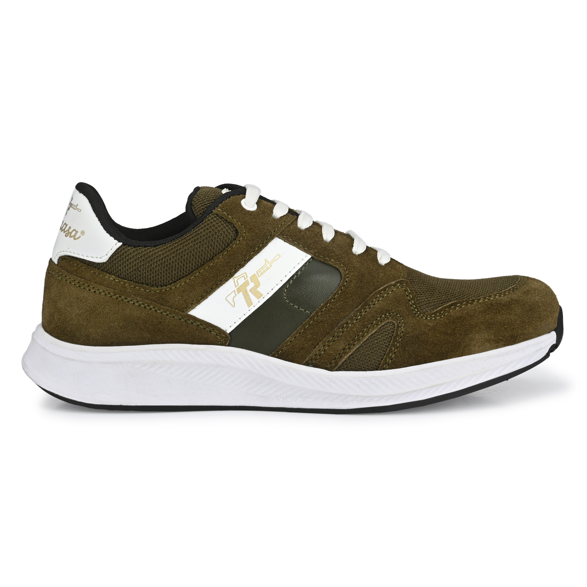 Mikaasa Men's Suede Leather Afterburn 4.0 Memory-Foam Lace-up Sneaker Sneakers for Men(HEENA BROWN)