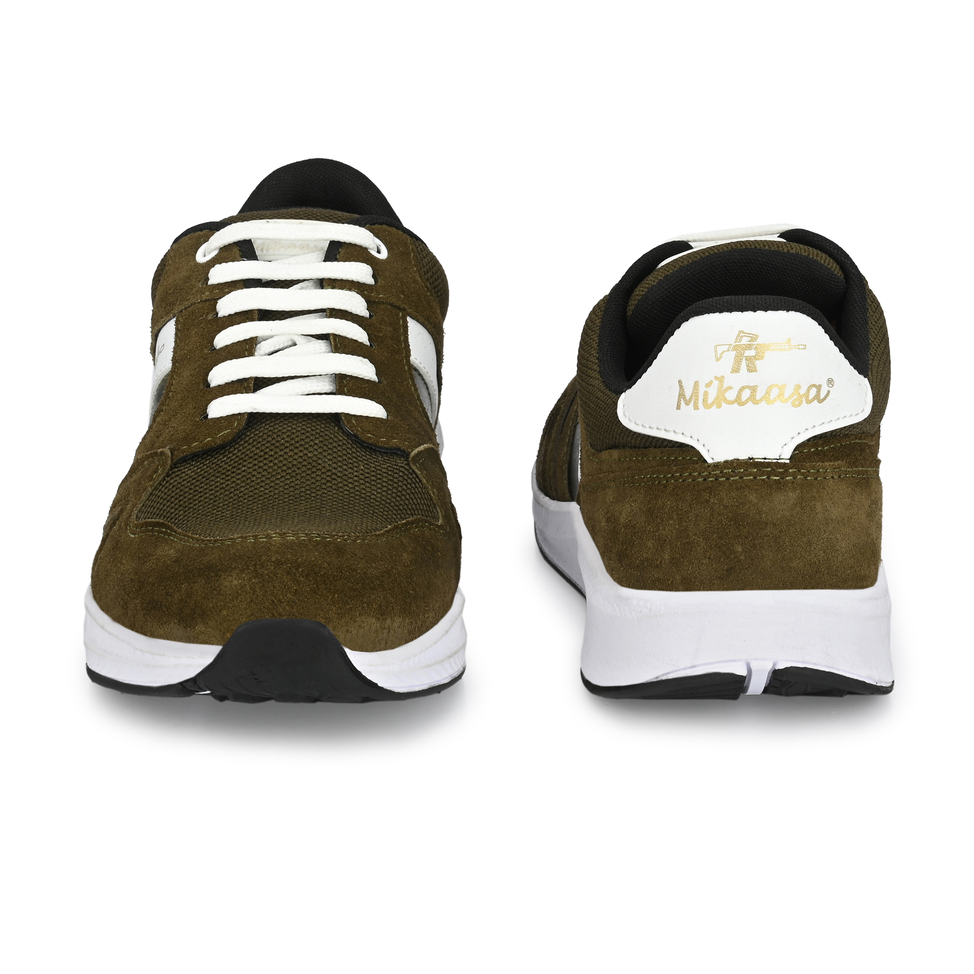Mikaasa Men's Suede Leather Afterburn 4.0 Memory-Foam Lace-up Sneaker Sneakers for Men(HEENA BROWN)
