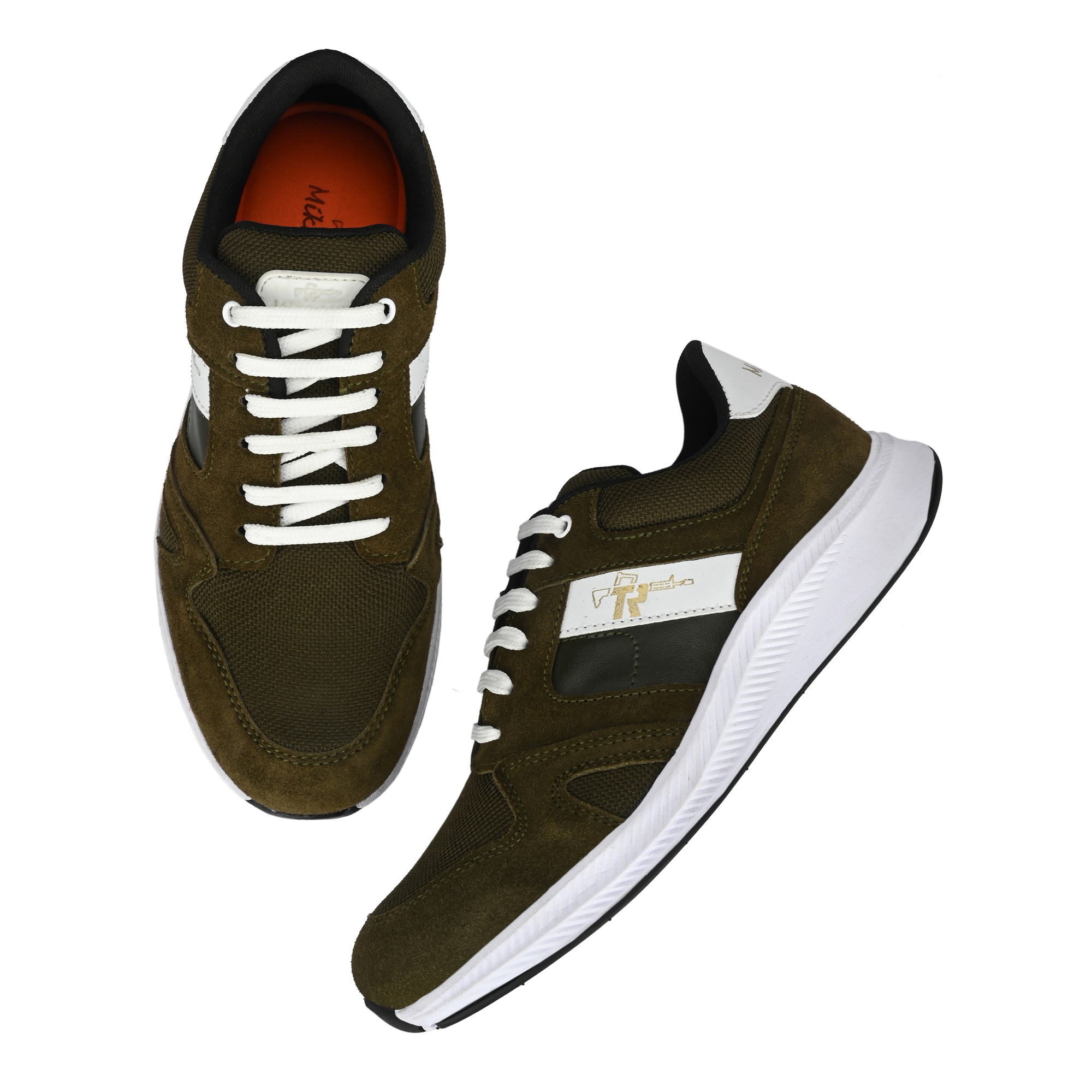Mikaasa Men's Suede Leather Afterburn 4.0 Memory-Foam Lace-up Sneaker Sneakers for Men(HEENA BROWN)