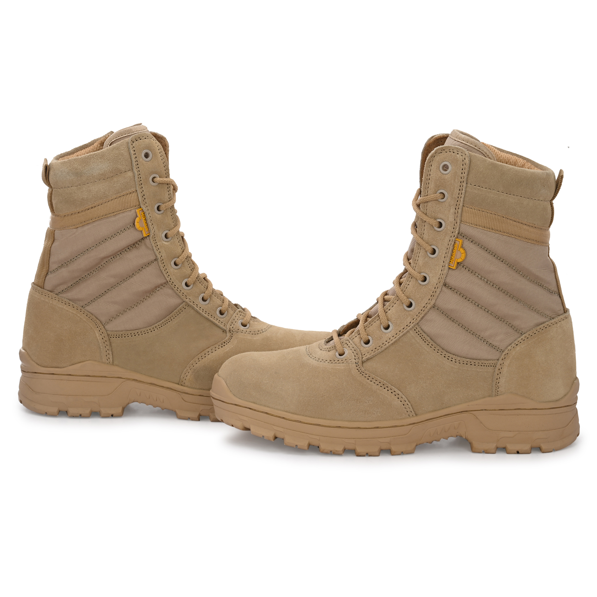 Mikaasa Rafale 8.0 Side Zip Military and Tactical Boots For Men (Beige)