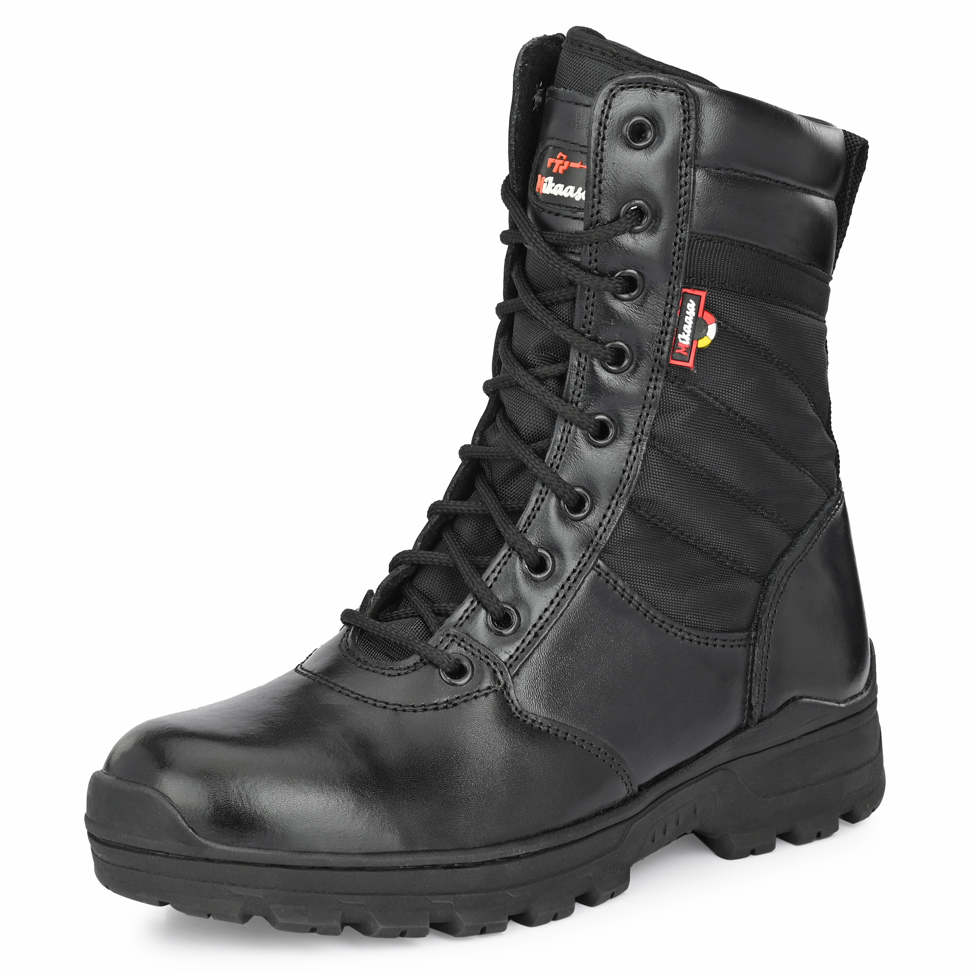 Mikaasa Rafale 8.0 Side Zip Military and Tactical Boots For Men (Black)