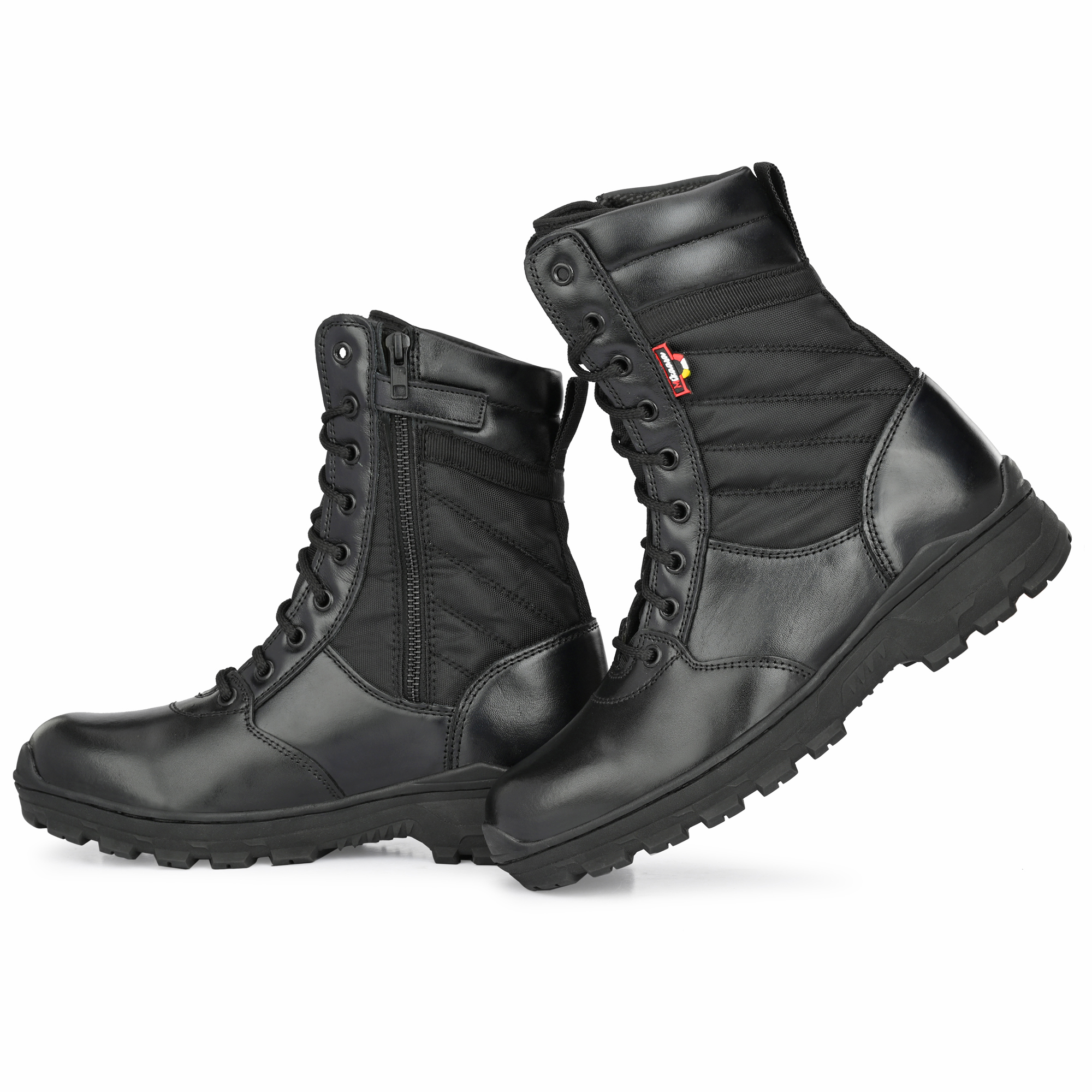 Mikaasa Rafale 8.0 Side Zip Military and Tactical Boots For Men (Black)