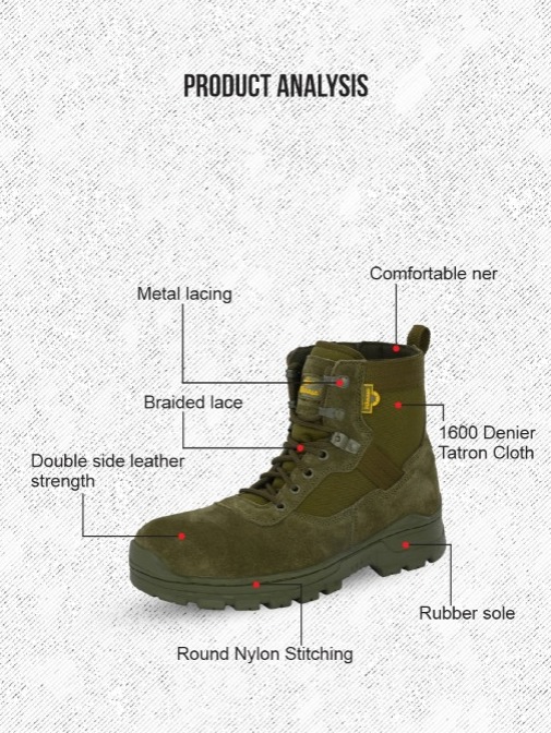 Mikaasa Alpha Aerolite 6.0 Military & Tactical Boot (Green)