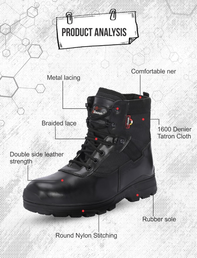 Mikaasa Alpha Aerolite 6.0 Military & Tactical Boot (BLACK)