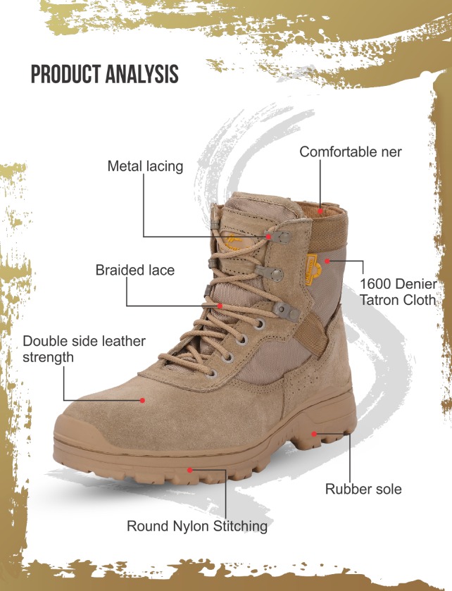 Mikaasa Alpha Aerolite 6.0 Military & Tactical Boot (Beige)