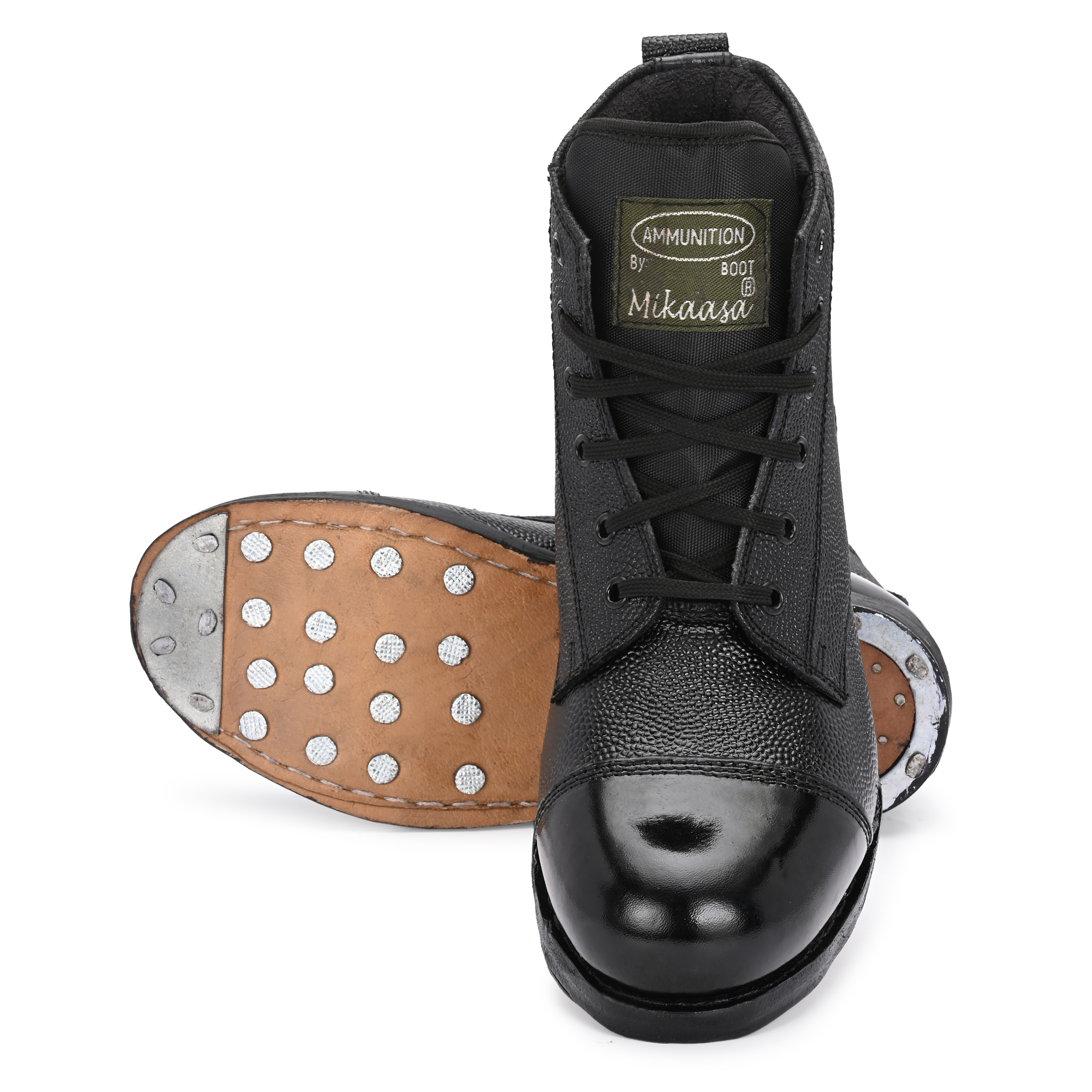 Mikaasa Men's Black Ammunition Ankle Military and Tactical Boots For Men
