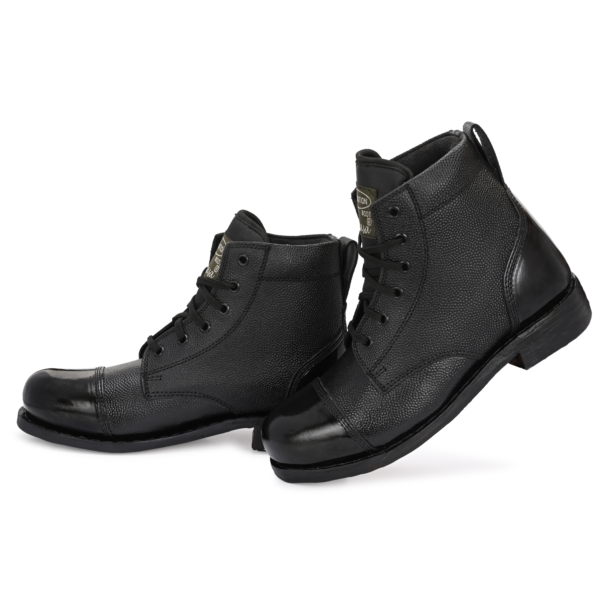 Mikaasa Men's Black Ammunition Ankle Military and Tactical Boots For Men